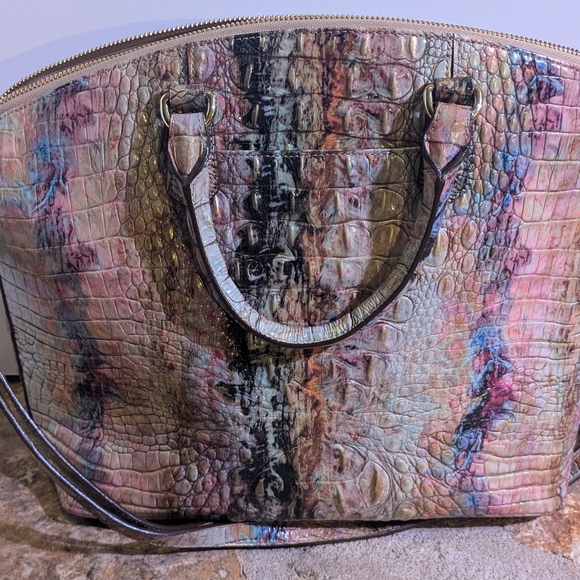 ✨CLEARANCE ✨ Brahmin Chic Iridescent Crocodile Pattern Tote Bag - Picture 2 of 5